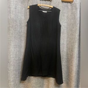 Bryn Walker Gauzy Sleeveless Shift Dress M Black